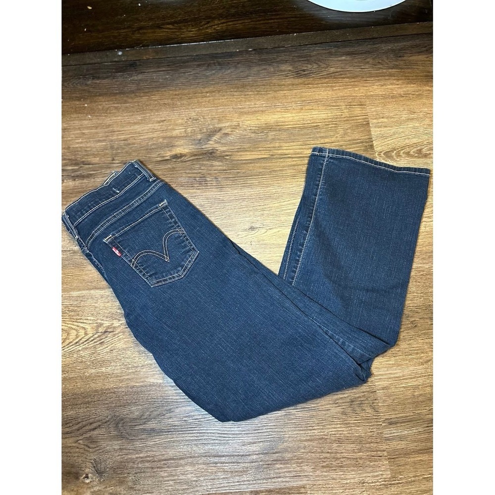 Levi's 512 Women's Bootcut Jeans Dark Wash Denim Flared Leg Size 12